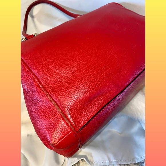 Kate Spade large red leather shoulder bag tote - Picture 5 of 7
